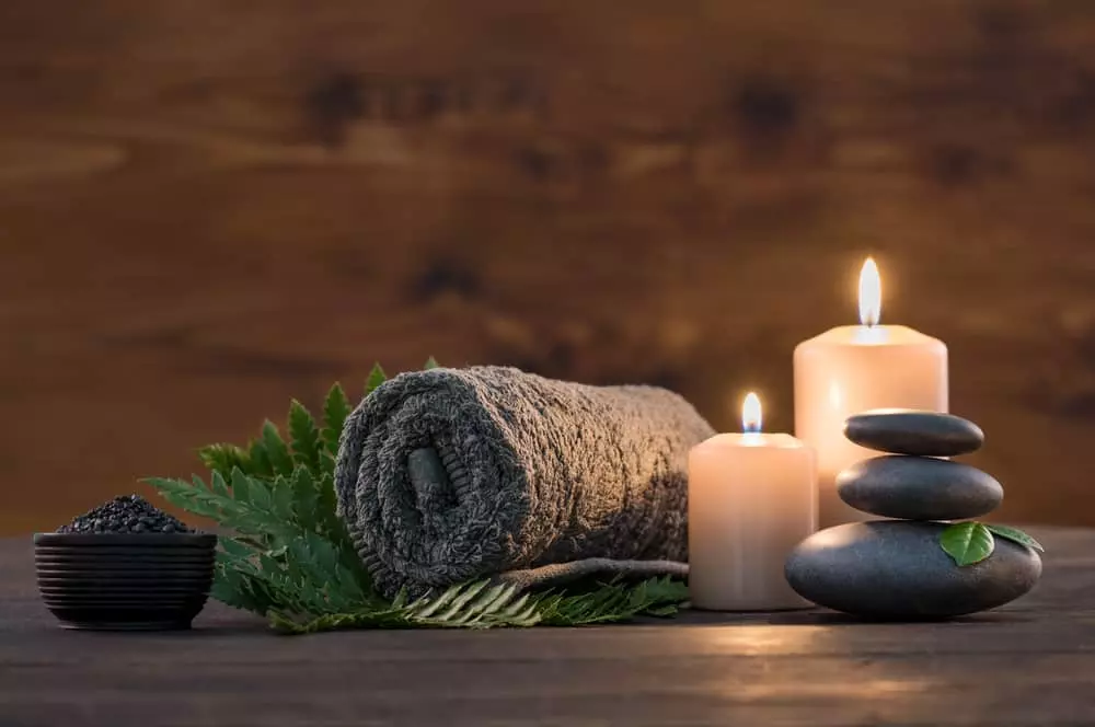 Massage materials on a table