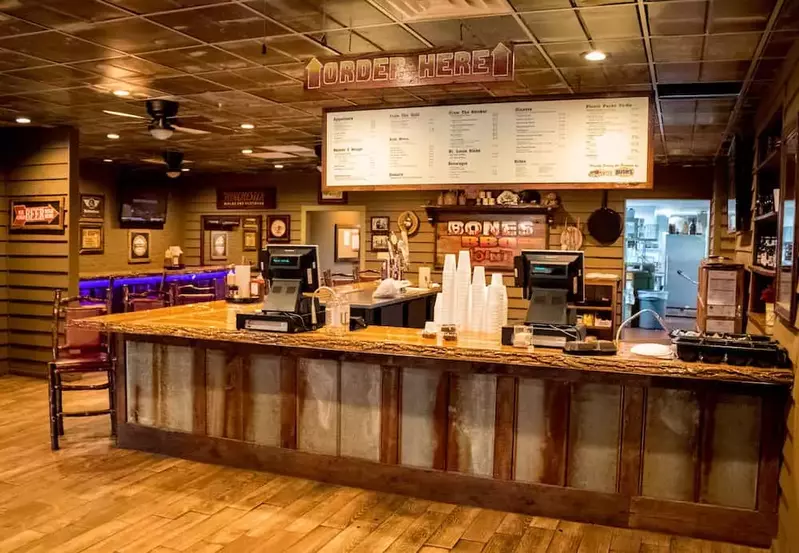 counter at Bones BBQ Joint in Gatlinburg